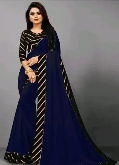 Alluring Silk Blend Sarees With Blouse Piece