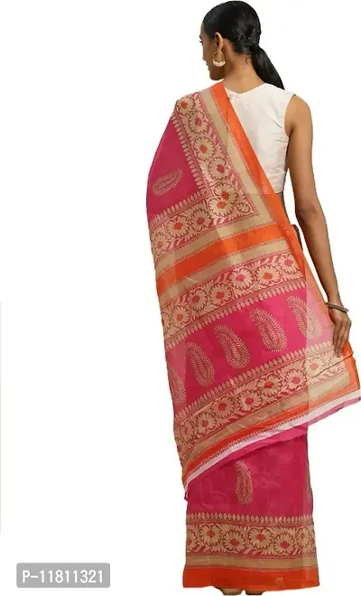 Stylish Art Silk Pink Bollywood Saree with Blouse piece For Women Pack Of 1-thumb2