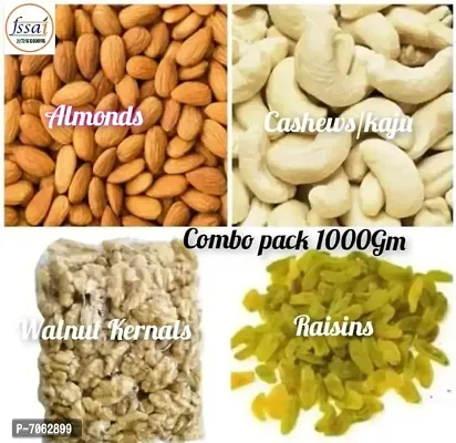 Almonds/Cashew/Walnut Kernels without Shell/Green Raisin 1kg