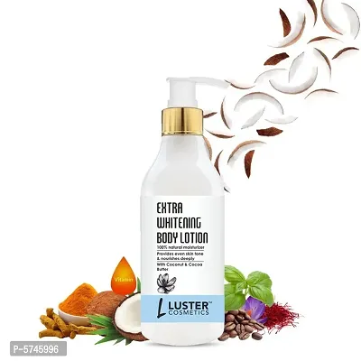 Luster Cosmetics Extra Whitening Body Lotion | Enriched With Coconut and Cocoa Butter  | Provides Even Skin Tone | For All Types of Skin -300ml-thumb0