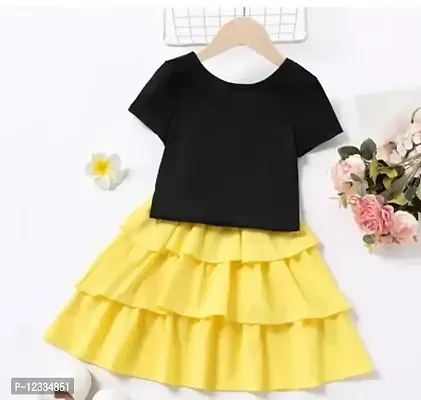 Fancy Crepe Clothing Set For Baby Girl