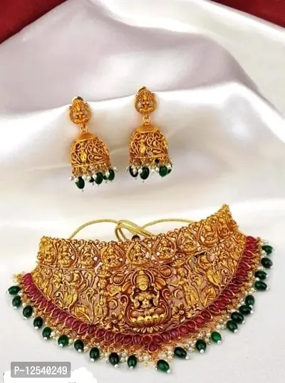 Stylish Golden Alloy  Jewellery Set For Women-thumb0