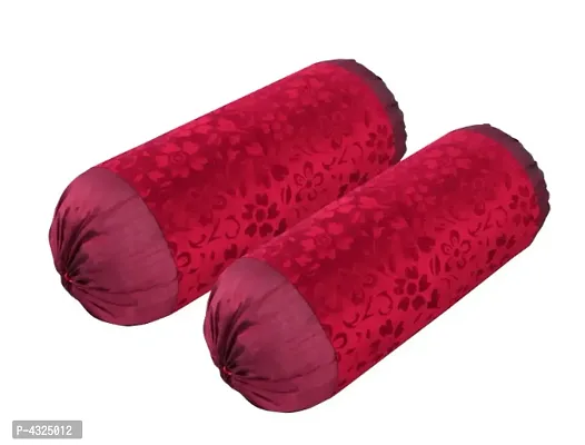 Beautiful Polyester Velvet Bolster Covers Set of 2 (Made in India)-thumb0