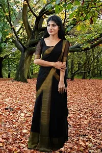 Zari Chiffon Saree with Blouse piece-thumb2