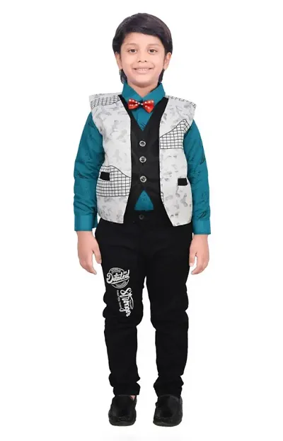 Fabulous Shirts with Jeans And Jacket Set For Boys