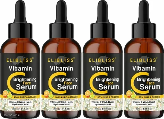 Elibliss Vitamin C - Skin Clearing Serum For Brightening, Anti-Aging Skin Repair, Dark Circle, Fine Line and Sun Damage Corrector Pack Of 4