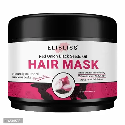 Elibliss Onion Hair Mask For Effective Against Damaged Hair, Dry and Frizzy Hair, Hair Fall Controlandnbsp;-thumb0