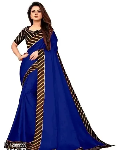 Stylish Fancy Vichitra Silk Saree With Blouse Piece For Women