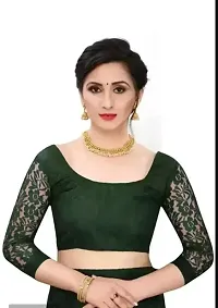 Stylish Fancy Net Saree With Blouse Piece For Women-thumb2