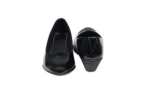 KOMOPT Black Colour Synthetic Material Casual/Formal Bellies for Women - Formal Belly for Girls with Low Heel201 BK-thumb3