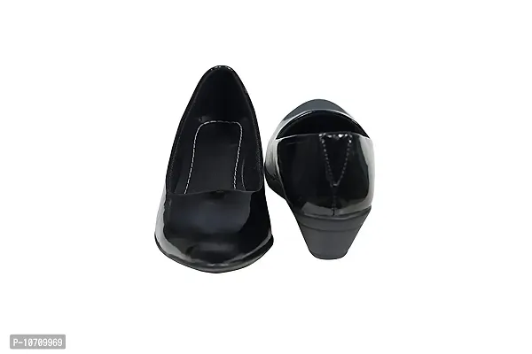 KOMOPT Black Colour Synthetic Material Casual/Formal Bellies for Women - Formal Belly for Girls with Low Heel201 BK-thumb4