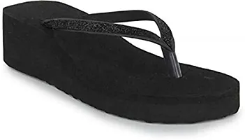 KOMOPT Women's Black Leather Slipper Flip Flop - 3 UK-thumb1