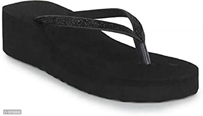 KOMOPT Women's Black Leather Slipper Flip Flop - 3 UK-thumb2