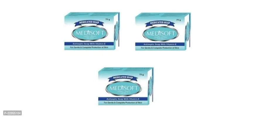 Medisoft Soap to Prevent Acne  Pimples Care Skin ( Pack of 3 pcs.) 75 gm each