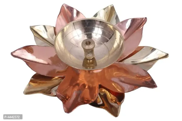 Premium Brass Copper Patta Lotus Diya
