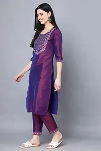 Women Art Silk Kurta and Pant Set-thumb3