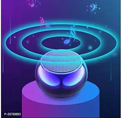Wow M3 (Portable Bluetooth Mini Speaker) Dynamic Metal Sound with High Bass 5 W Bluetooth Speaker with Wireless mic (Multicolor, Stereo Channel)-thumb0
