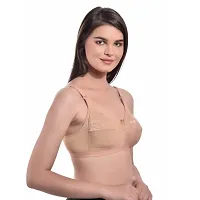 BODYAAN Women Bra ||Girls Bra || Cotton Bra ||Non-Padded Bra || Non-Wired Bra ||Regular Bra || Full Coverage Bra|B Cup Bra Brown-thumb2