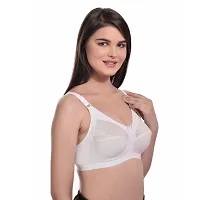 BODYAAN Women Bra ||Girls Bra || Cotton Bra ||Non-Padded Bra || Non-Wired Bra ||Regular Bra || Full Coverage Bra|D Cup Bra White-thumb2