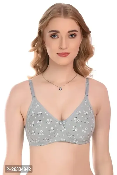 BODYAAN Women Bra ||Women  Girls Bra || Cotton Bra ||Non Padded Bra || Printed Bra |Non-Wired Bra ||Regular Bra ||Daily Use| Full Coverage Bra|B Cup Bra-thumb0