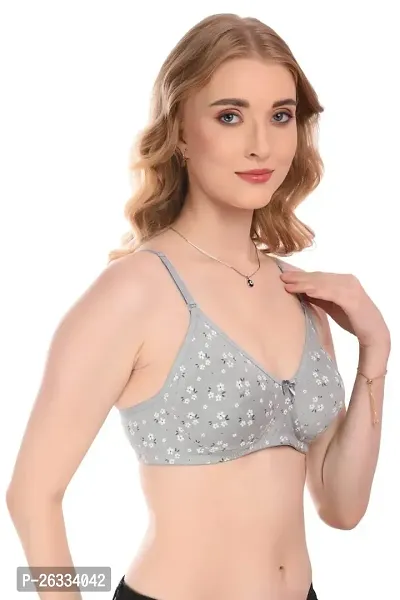 BODYAAN Women Bra ||Women  Girls Bra || Cotton Bra ||Non Padded Bra || Printed Bra |Non-Wired Bra ||Regular Bra ||Daily Use| Full Coverage Bra|B Cup Bra-thumb2