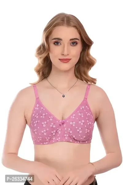 BODYAAN Women Bra ||Women  Girls Bra || Cotton Bra ||Non Padded Bra || Printed Bra |Non-Wired Bra ||Regular Bra ||Daily Use| Full Coverage Bra|B Cup Bra