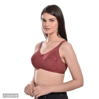 BODYAAN Women Bra ||Girls Bra || Cotton Bra ||Non-Padded Bra || Non-Wired Bra ||Regular Bra || Full Coverage Bra|D Cup Bra Multicolour