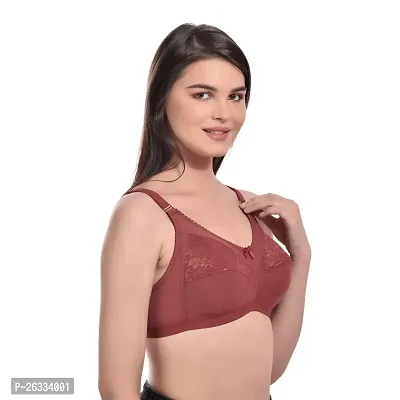 BODYAAN Women Bra ||Girls Bra || Cotton Bra ||Non-Padded Bra || Non-Wired Bra ||Regular Bra || Full Coverage Bra|C Cup Bra Multicolour-thumb2