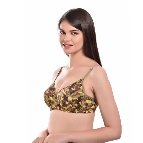 BODYAAN Women Bra ||Women & Girls Bra || Cotton Bra ||Padded Bra || Printed Bra |Non-Wired Bra ||Regular Bra ||Daily Use| Full Coverage Bra|B Cup Bra