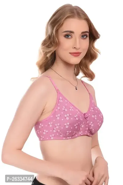 BODYAAN Women Bra ||Women  Girls Bra || Cotton Bra ||Non Padded Bra || Printed Bra |Non-Wired Bra ||Regular Bra ||Daily Use| Full Coverage Bra|B Cup Bra-thumb2