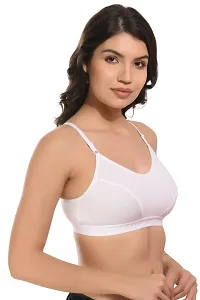 Classic Cotton Blend Solid Bra for Women-thumb2