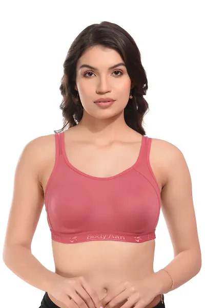 403 Brown-non padded full coverage Sports bra