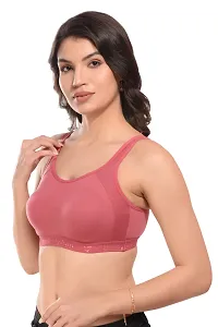 403 Brown-non padded full coverage Sports bra-thumb2