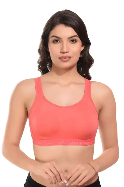 403 Brown-non padded full coverage Sports bra