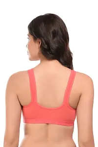 403 Orange-non padded full coverage Sports bra-thumb1