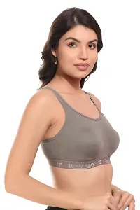 403 Grey-non padded full coverage sports bra-thumb1