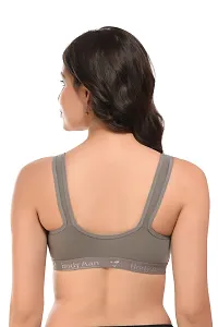 403 Grey-non padded full coverage sports bra-thumb2