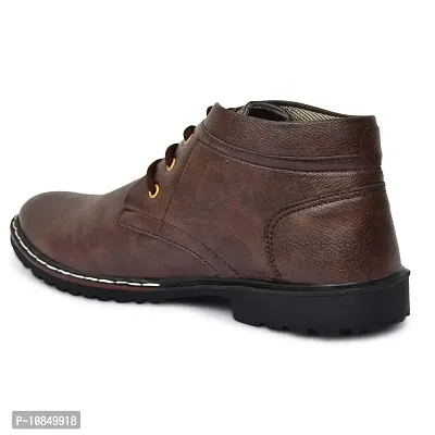 Arceus Shose Formal Slip-on Mid-Top Lace-Up Boots Shoes for Men and Boys Material-Important Form (Brown, Numeric_8)-thumb5