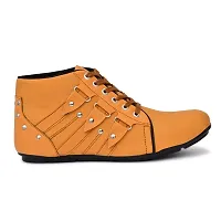 Arceshose Casual Lace-up Boots for Men - Synthetic Leather Tan-thumb1