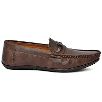 Arceus Shose Men's Leather Formal Loafers Casual Slip-on Moccasin Casual Men Loafers Shoes (Brown, Numeric_6)-thumb2