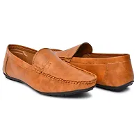 Arceus Shose Men's Leather Formal Shoes Casual Slip-on Moccasin Casual Men Loafers Shoes Dark Tan-thumb1