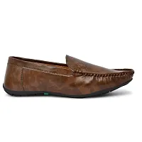 Arceus Shose Men's Leather Formal Shoes Casual Slip-on Moccasin Casual Men Loafers Shoes Brown-thumb2