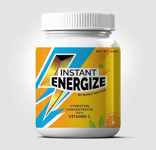 Manly Method Instant Energize Hydration Concentrated with Vitamin C (200 Gm Powder)