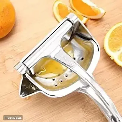 Aluminium Manual Fruit Juicer Orange Juicer Heavy Duty Hand Press Metal Lime Juicer Hand Juicer, juicer Instant, Orange Juicer, Aluminium Handle Juicer Garlic Paste Per Clove (Aluminium)-thumb2