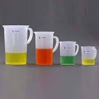 TRUEKIT Transparent Plastic Measuring Jug with Graduation Marks 250ml 500ml 1000ml 2000ml Pack of 4-thumb2