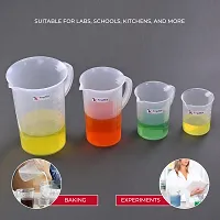 TRUEKIT Transparent Plastic Measuring Jug with Graduation Marks 250ml 500ml 1000ml 2000ml Pack of 4-thumb3