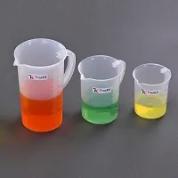 TRUEKIT Transparent Plastic Measuring Jug with Graduation Marks 250ml 500ml 1000ml Pack of 3-thumb2