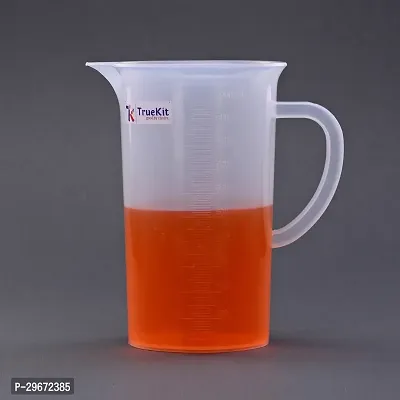 TRUEKIT Transparent Plastic Measuring Jug with Graduation Marks 1000ml