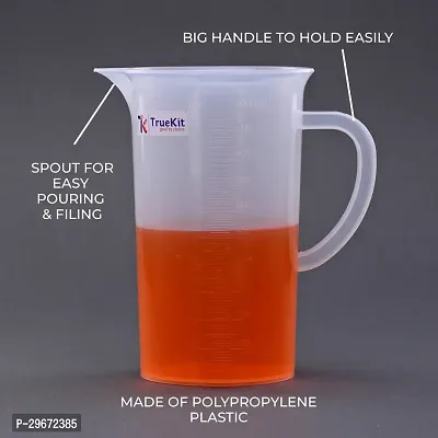 TRUEKIT Transparent Plastic Measuring Jug with Graduation Marks 1000ml-thumb3