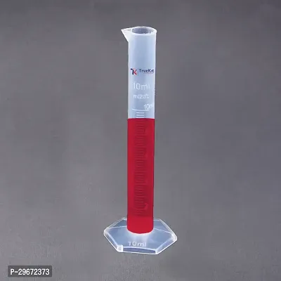 The TRUEKIT Transparent Plastic Measuring Cylinders is a pack of four cylinders each with a capacity of 10ml Designed with clear graduation marks for precise measurement these cylinders are suitable for measuring both solids and liquids Made from durable transparent plastic they are ideal for use in laboratory and kitchen settings offering both accuracy and reliability-thumb0